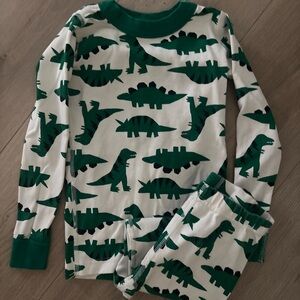Hanna Andersson Green Dinosaur Kids Pajamas